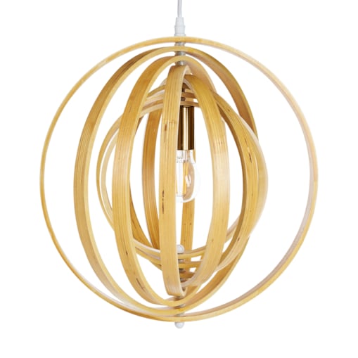 Lampa wisząca MURRELL Drewno Jasnobrązowy