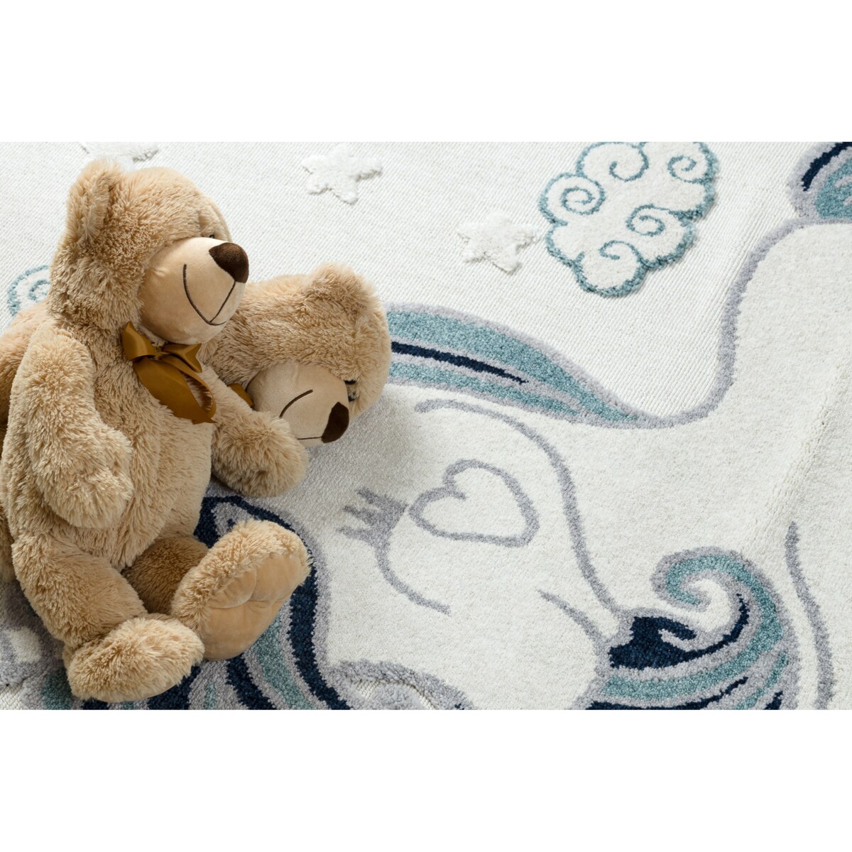 Dywan YOYO GD49 biały / szary - Jednorożec 200x290 cm