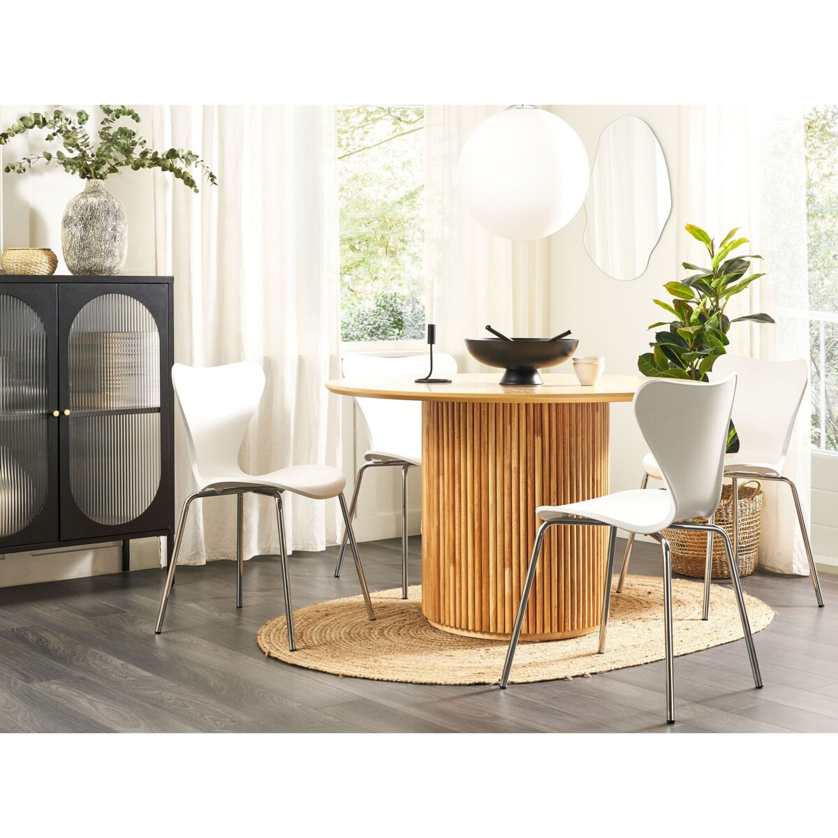 Stół do jadalni okrągły ⌀ 120 cm jasne drewno VISTALLA