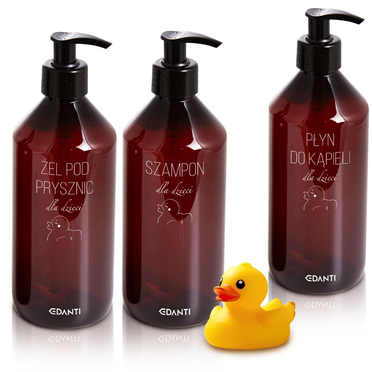 3X Dozownik Z Pompką Butelka Do Szamponu Żelu Pod Prysznic Zestaw Dla Dzieci Dziecięcy Do Łazienki