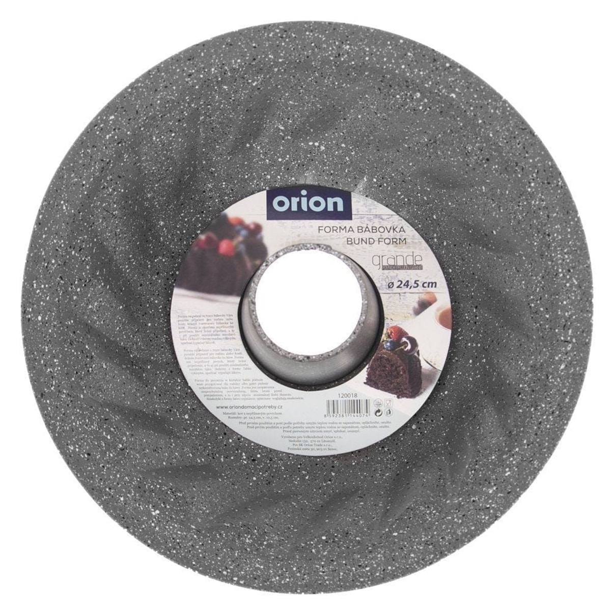 Forma metalowa do Pieczenia Babki Ciasta Granitowa 24,5 cm Grande Wzór Kwiat