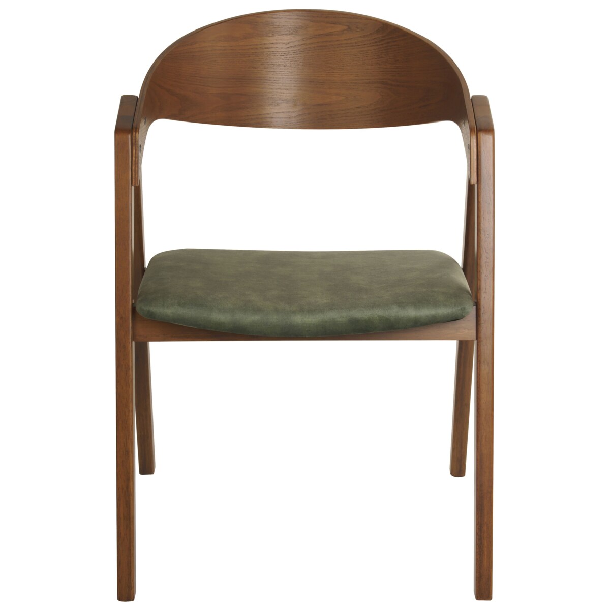 Zestaw 2 krzeseł do jadalni YUBA Drewno Ciemnozielony