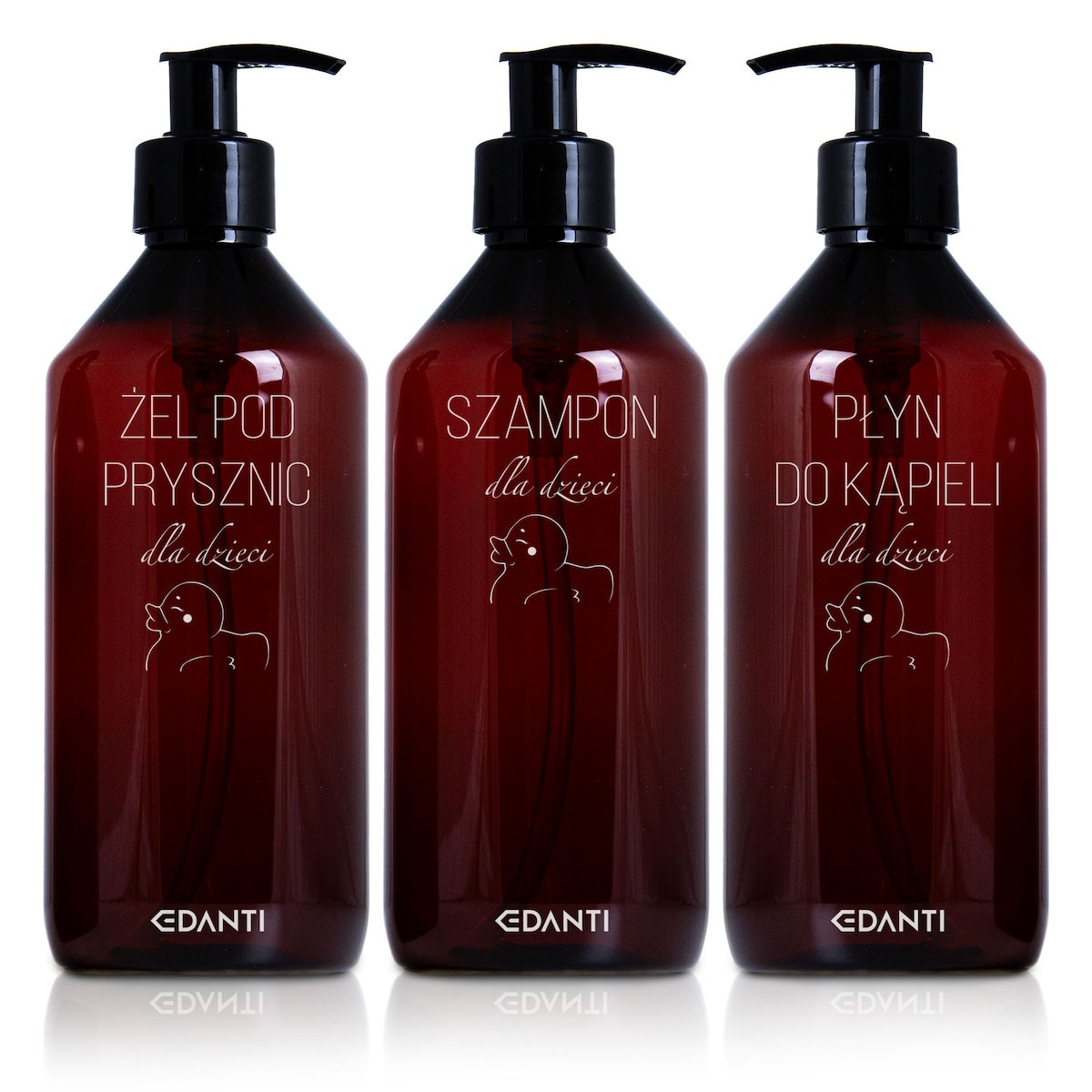 3X Dozownik Z Pompką Butelka Do Szamponu Żelu Pod Prysznic Zestaw Dla Dzieci Dziecięcy Do Łazienki