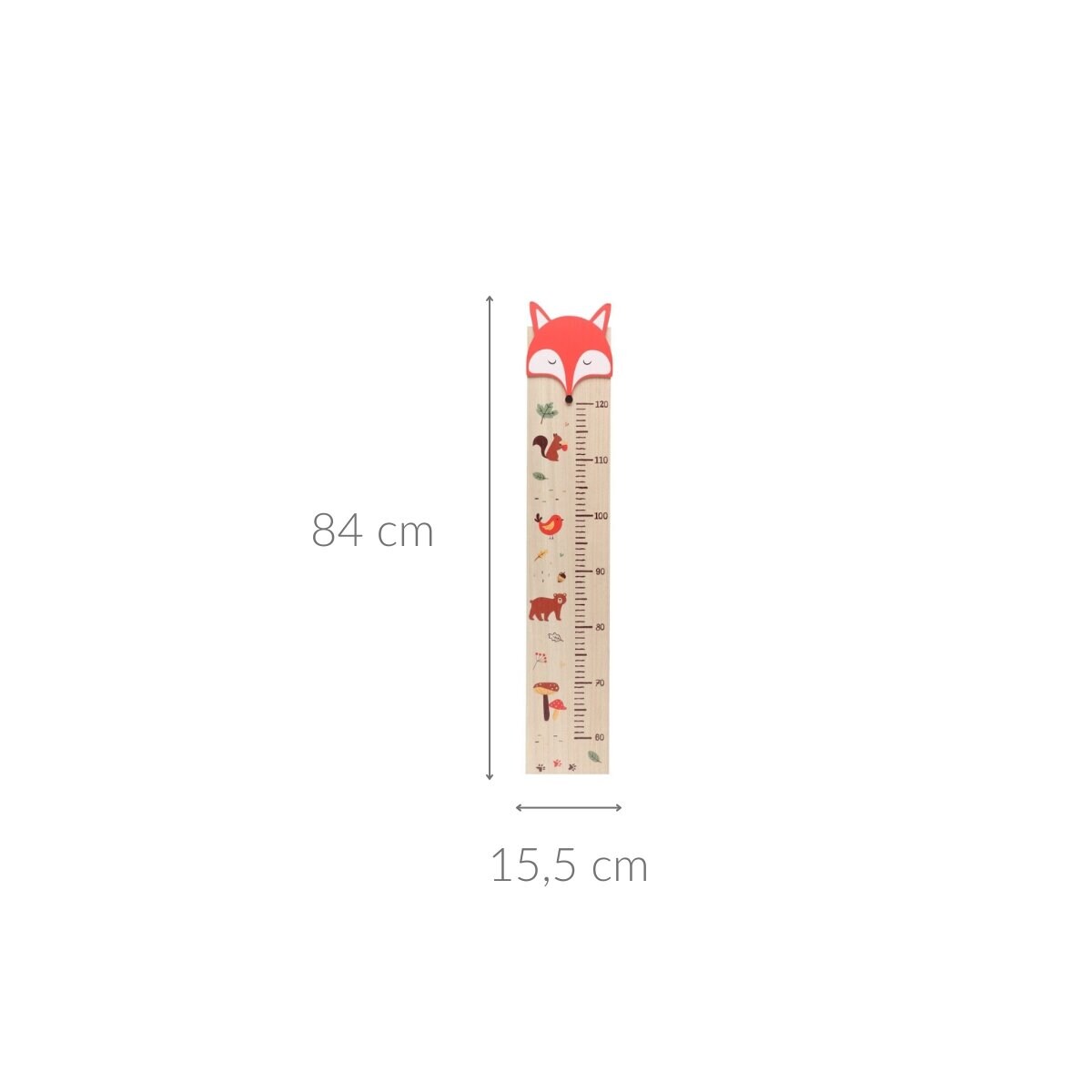 Miarka na ścianę do pomiaru wzrostu FOXY, do 120 cm