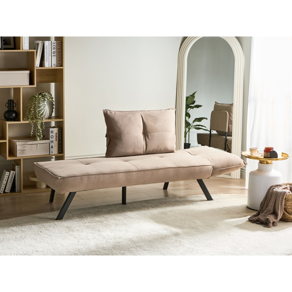 Szezlong prawostronny ROCAMADOUR Beżowoszary