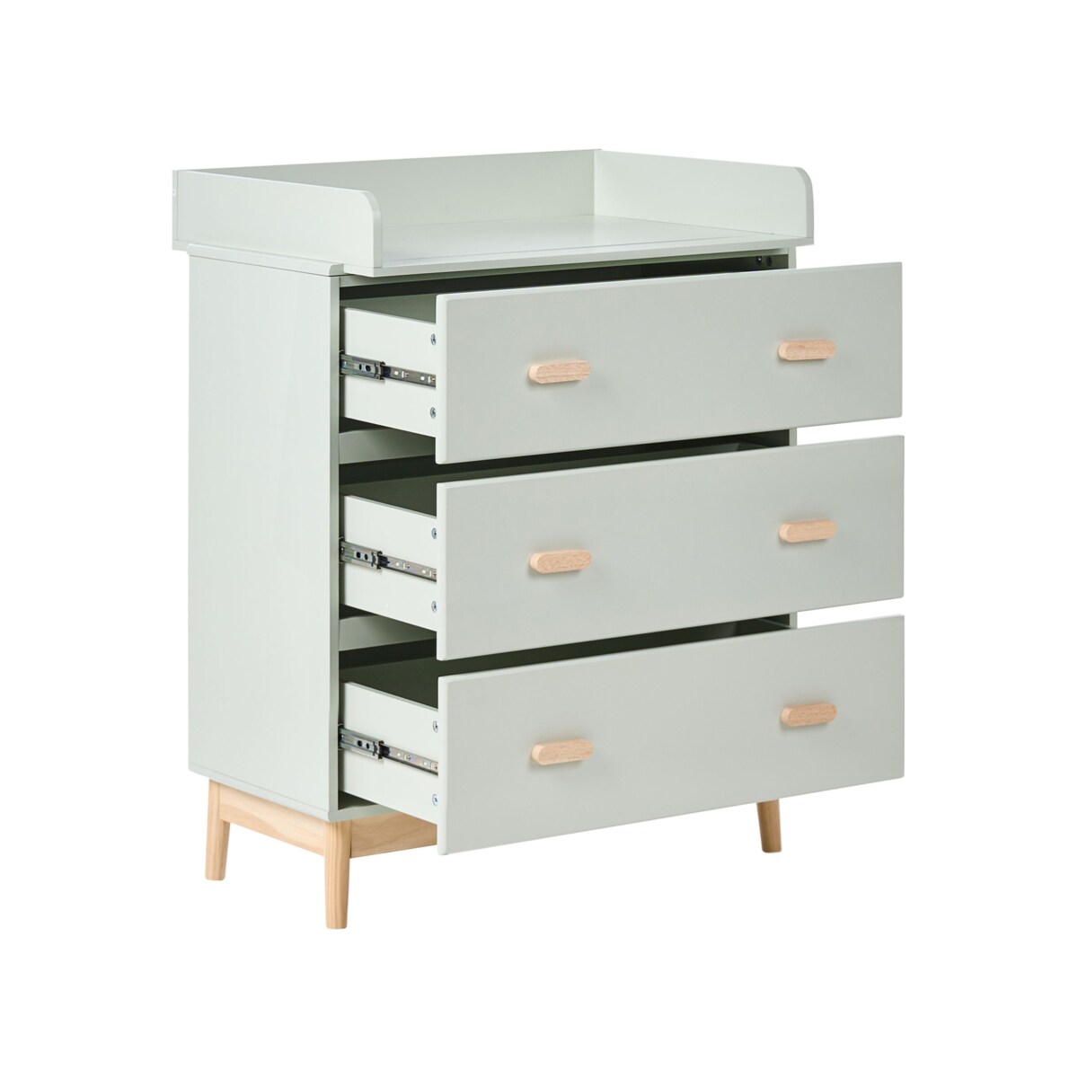 Komoda z przewijakiem QUILPIE Jasnozielony