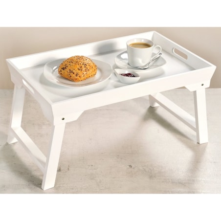 Elegancki stolik rozkładany, stolik drewniany, taca śniadaniowa, taca do łóżka, stolik na łóżko, KESPER