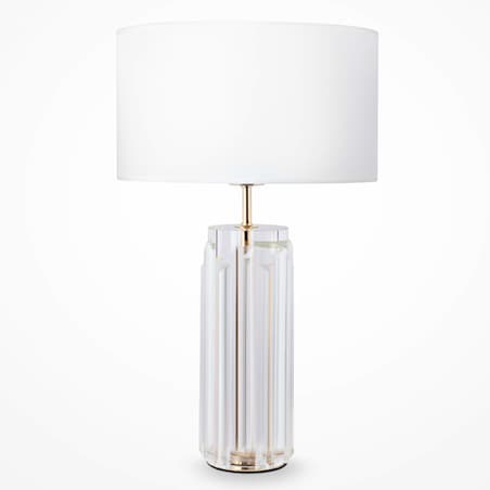 Lampa nocna stołowa Muse MOD304TL-01G glamour biała