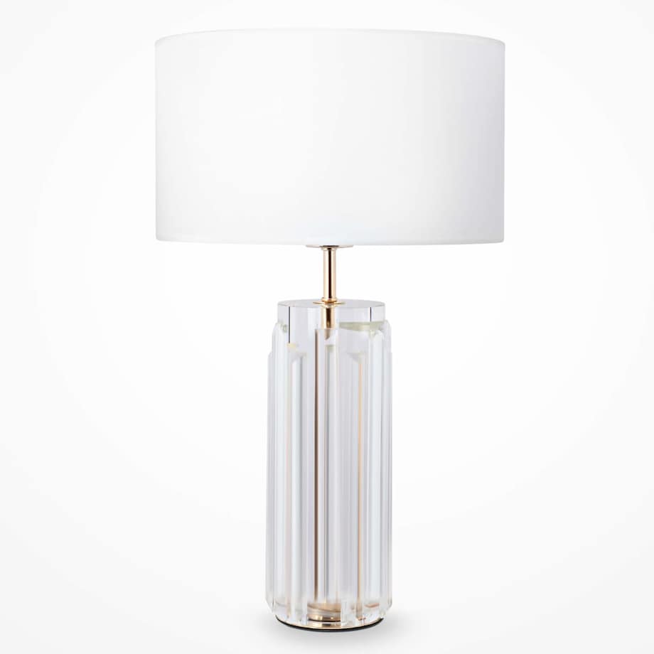 Lampa nocna stołowa Muse MOD304TL-01G glamour biała