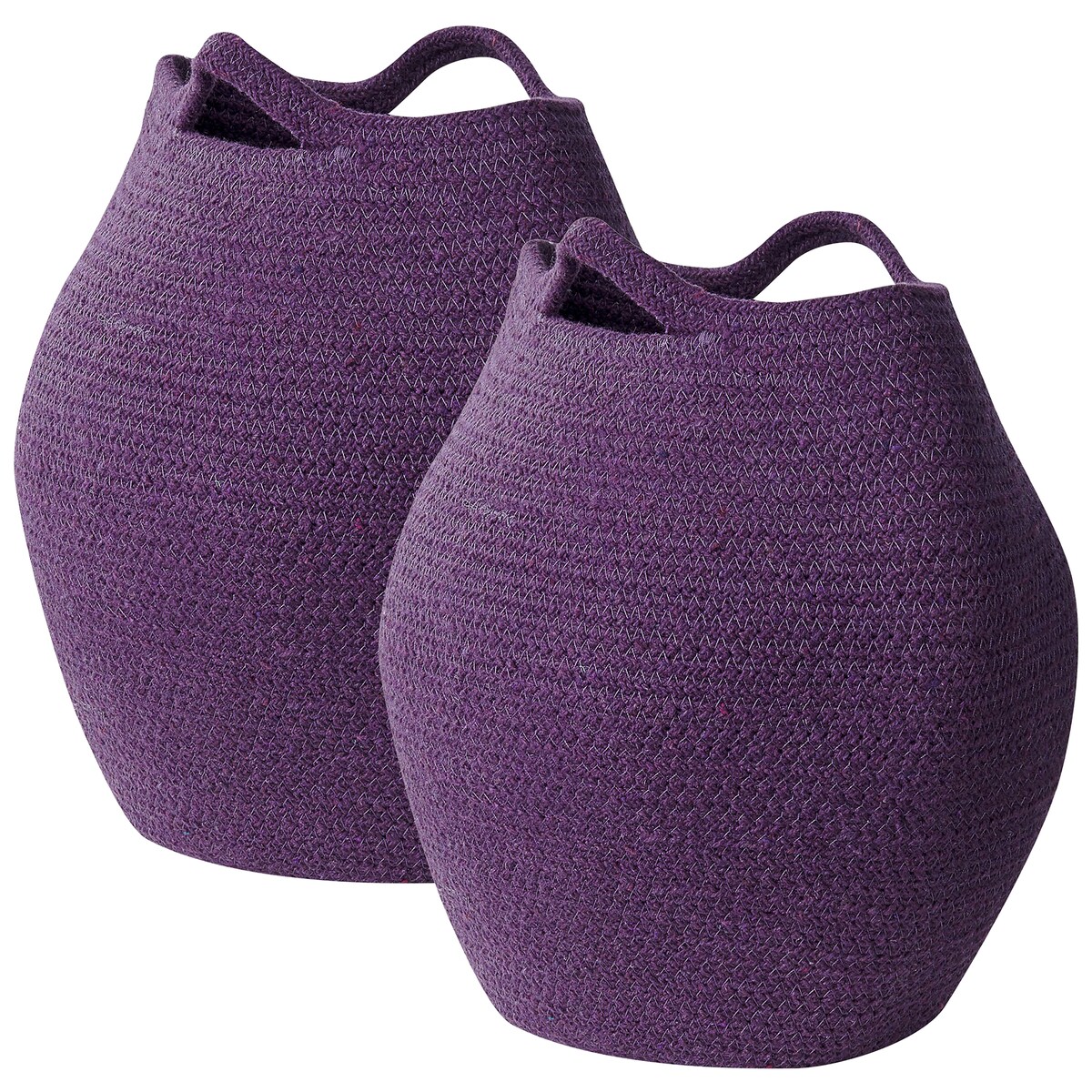Zestaw 2 koszy PANJGUR Bawełna Purpurowy