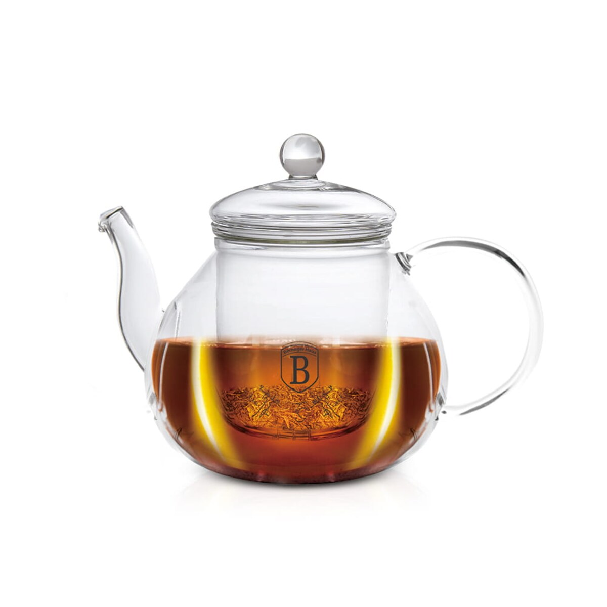 Czajniczek szklany 1L z zaparzaczem Black Silver Berlinger Haus BH-7828