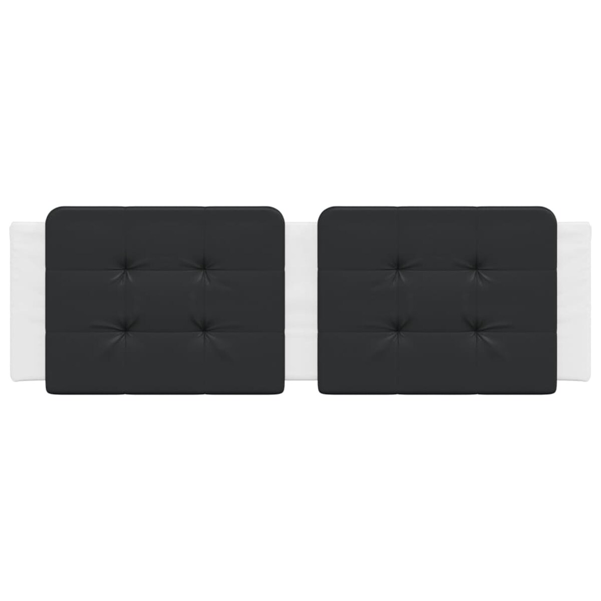 vidaXL Poduszka na wezgłowie, Zadar, czarno-biała, 160 cm, sztuczna skóra