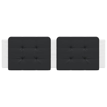 vidaXL Poduszka na wezgłowie, Zadar, czarno-biała, 160 cm, sztuczna skóra