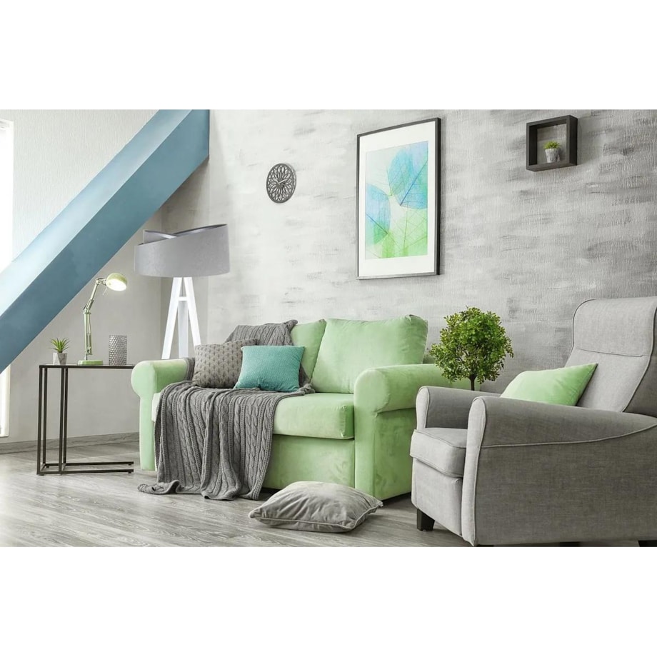 Lampa stojąca GEMSTONE szara/srebrna/biała