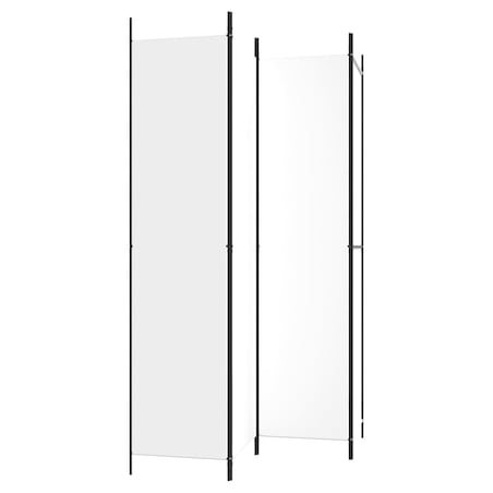 vidaXL Parawan 4-panelowy, biały, 200x220cm, tkanina