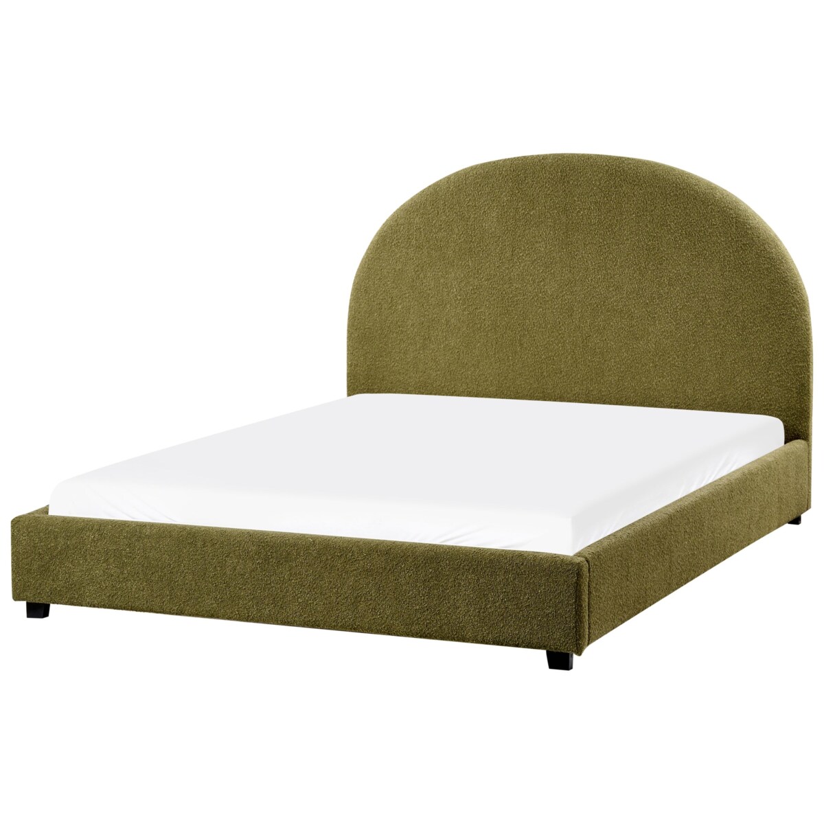 Łóżko Boucle VAUCLUSE 140 x 200 cm Oliwkowy