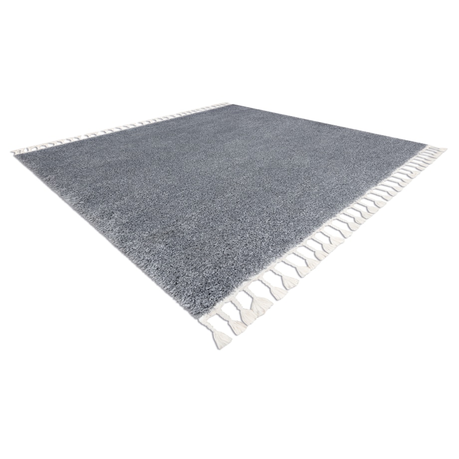 Dywan kwadratowy BERBER 9000 szary Frędzle 160x160 cm