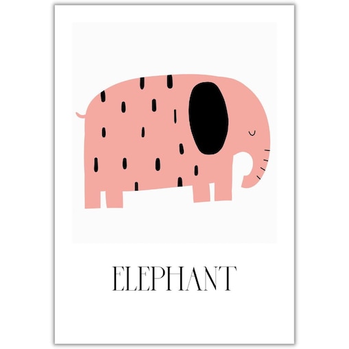 plakat zwierzaki z afryki elephant 21x30 cm