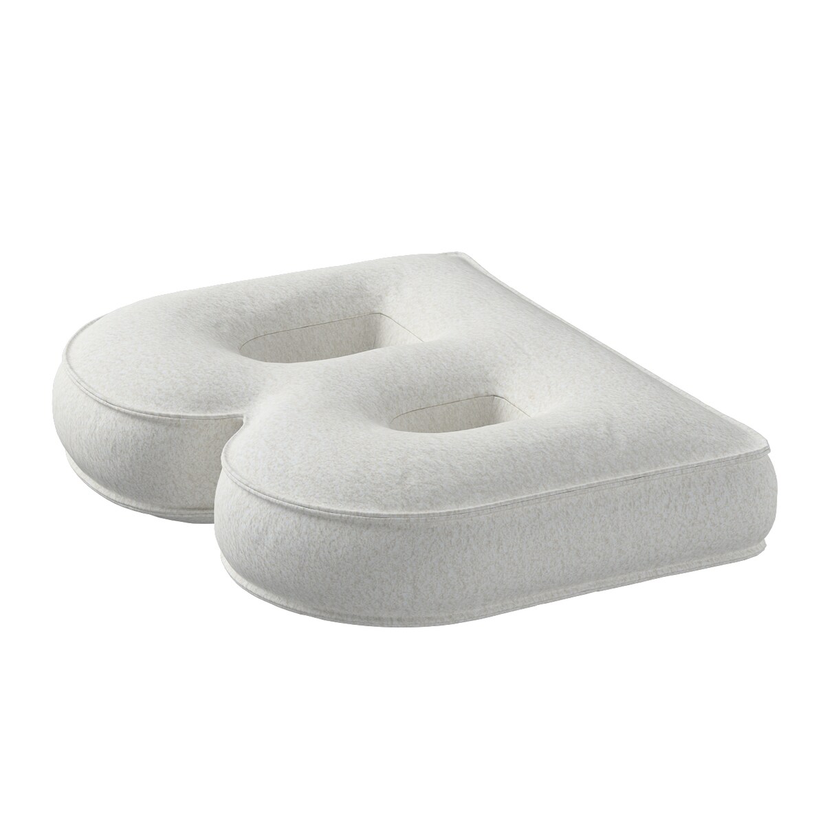 Poduszka literka B, biały, 30x40cm, Boucle