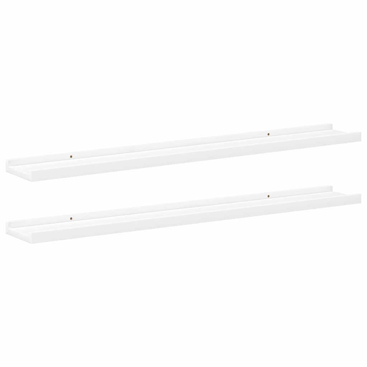 vidaXL Półki ścienne na zdjęcia, 2 szt., białe, 80x9x3 cm, MDF