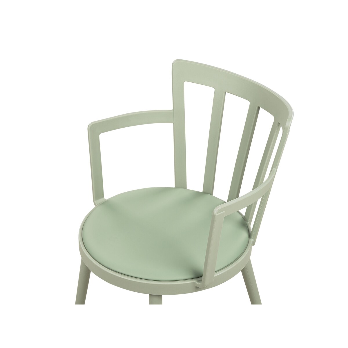 Zestaw 4 krzeseł do jadalni zielony MORILL