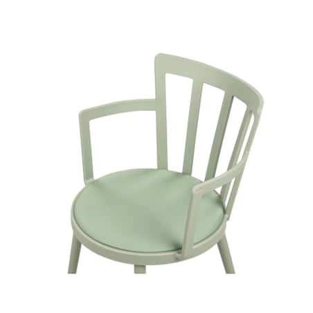 Zestaw 4 krzeseł do jadalni zielony MORILL