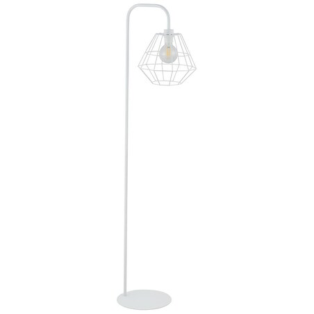 Druciana lampa podłogowa loft Diamond 5261 TK Lighting metalowa biała