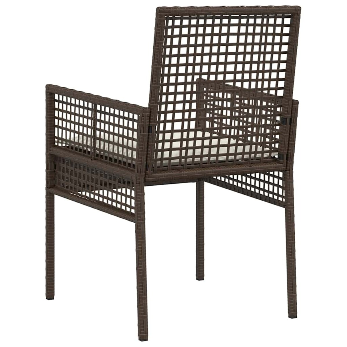 vidaXL Krzesło Ogrodowe 2 pcs Brązowy 53 x 60 x 85cm polirattan