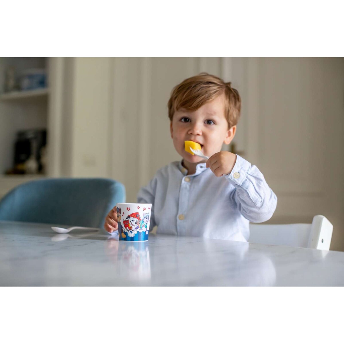 Kubek + zestaw sztućców, EASY EATER PSI PATROL, 3 elementy, KOZIOL