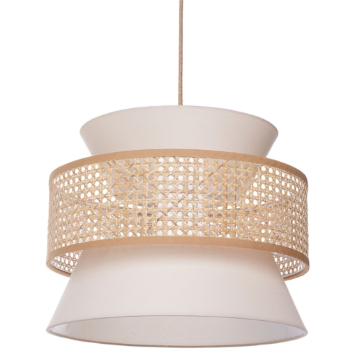 Lampa wisząca naturalna z beżowym LUYANO