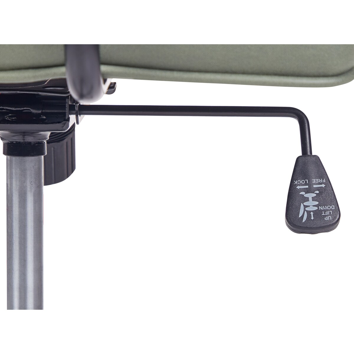 Krzesło biurowe regulowane ekoskóra zielone PAWNEE