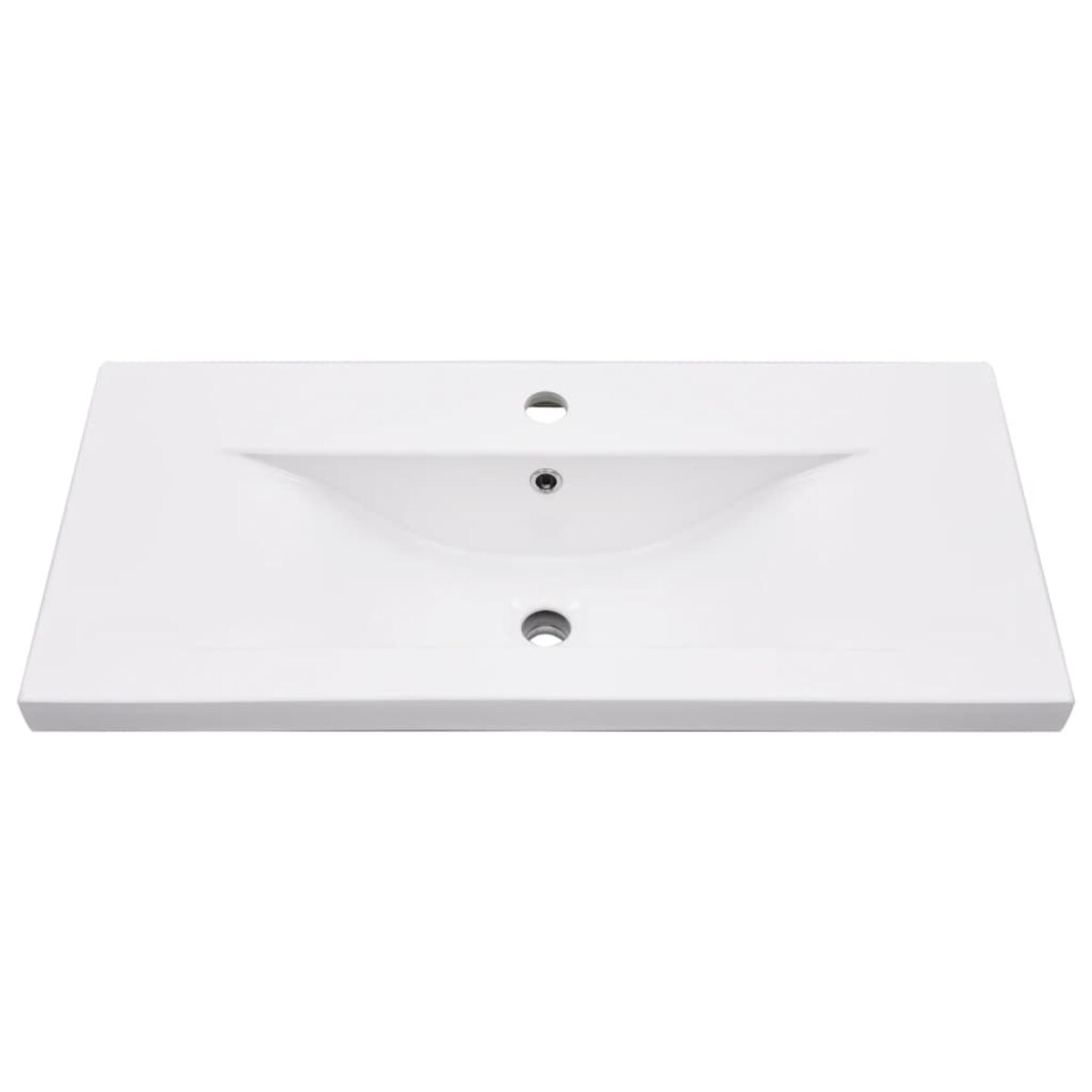 vidaXL Stelaż z wbudowaną umywalką, biały, żelazny