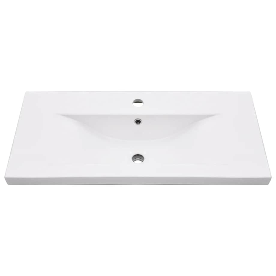 vidaXL Stelaż z wbudowaną umywalką, biały, żelazny