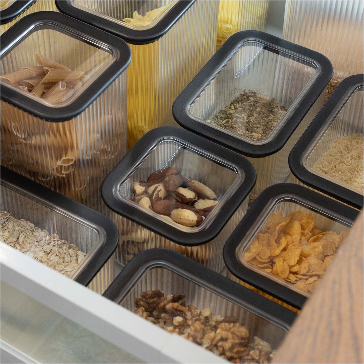 Pojemnik Plastikowy Do Przechowywania Żywności Kuchenny Modułowy Neroli 2330 Ml