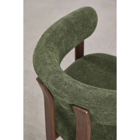 Krzesło z podłokietnikami tapicerowane Jolie, butelkowa zieleń
