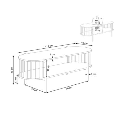 Szafka RTV Czarny OREANA