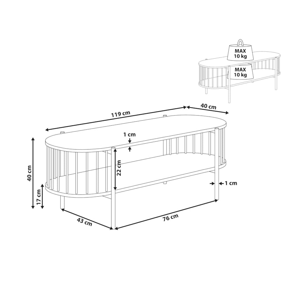 Szafka RTV Czarny OREANA