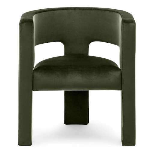 Fotel wypoczynkowy aksamitny oliwkowo-zielony Tiana