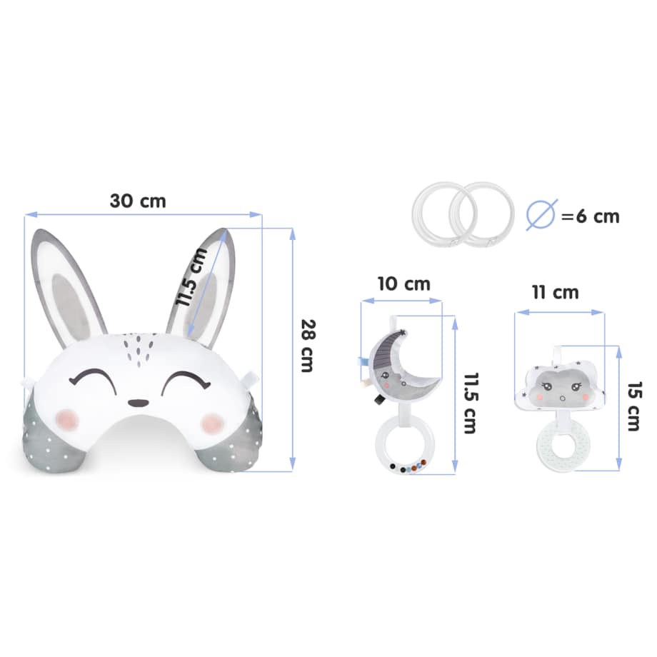 Poduszka sensoryczna niemowlęca grzechotka gryzak Nukido