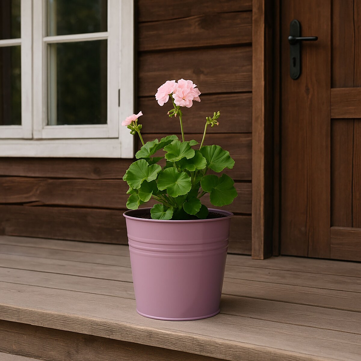 Cynkowa osłonka na doniczkę, 17 x 15 cm