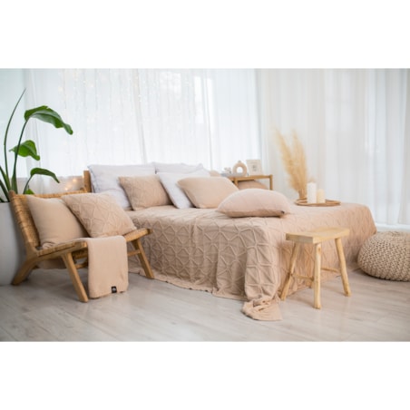 Poszewka rustykalna podłużna beżowa, 40 x 60 cm, La Manta