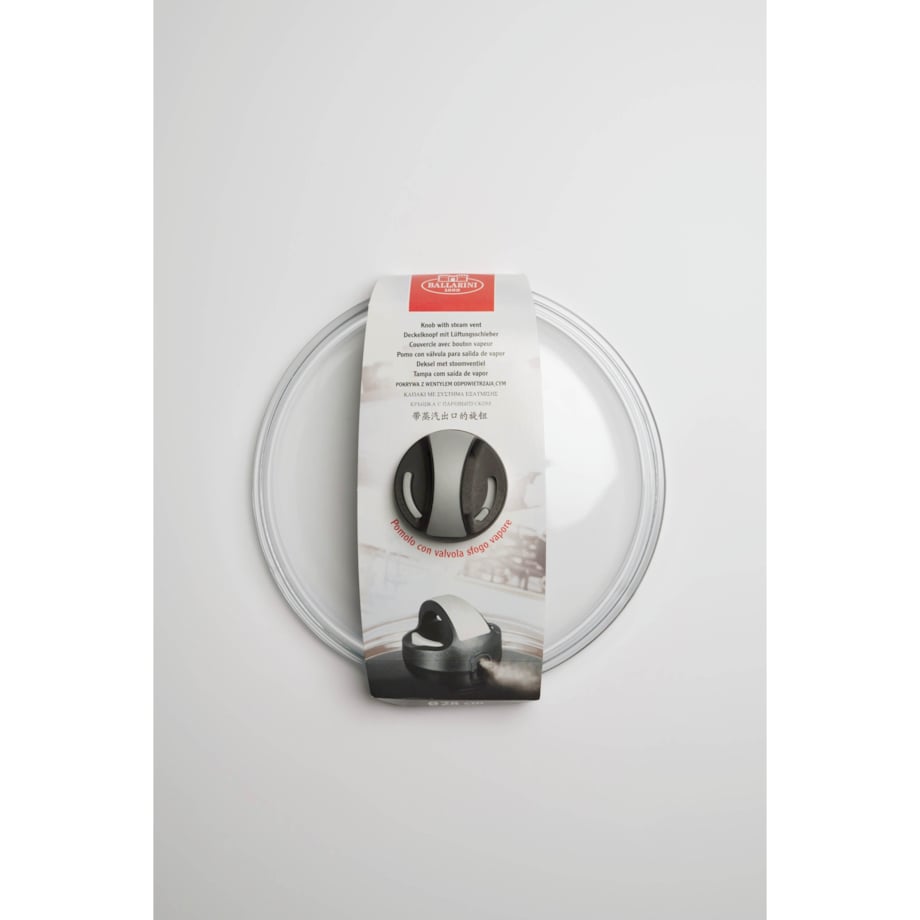 Szklana pokrywka z regulacją pary - 28 cm