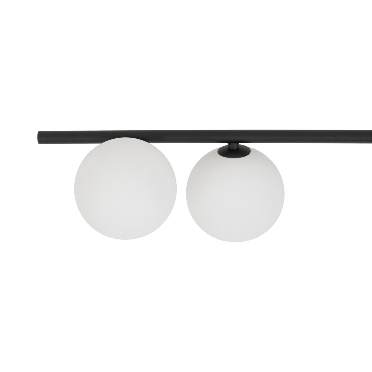 Lampa sufitowa TK Lighting IMELO BLACK 4xG9 czarna listwa białe kule 141 cm nowoczesna do salonu i kuchni