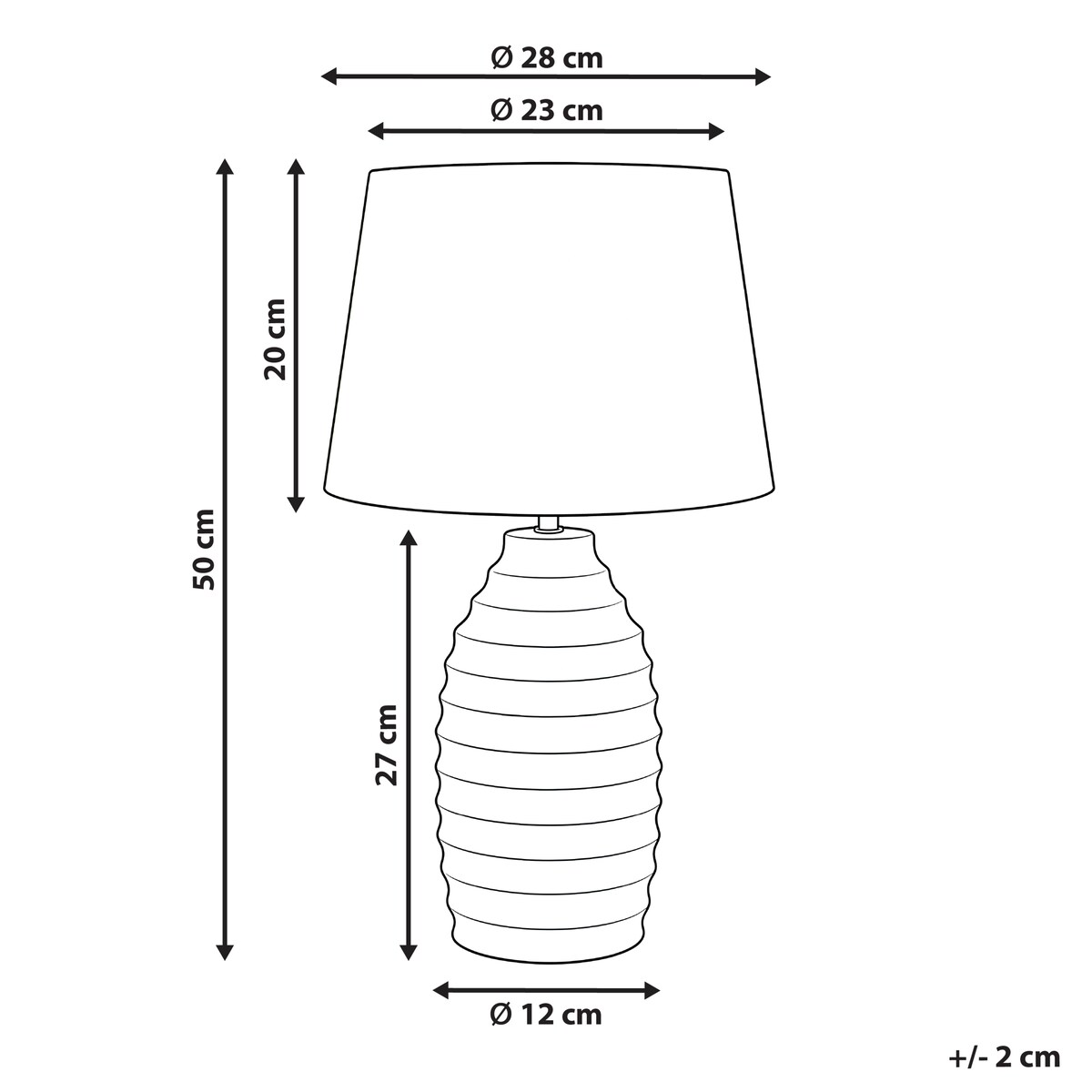 Lampa stołowa BILLY Ceramika Złamana biel
