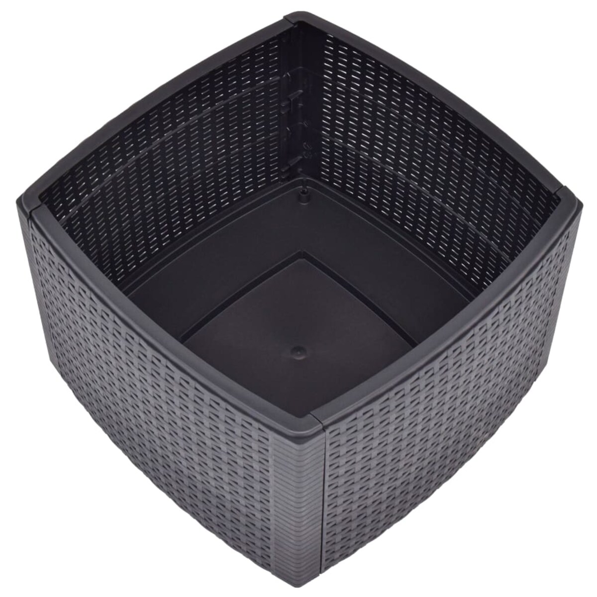 vidaXL Stolik boczny, mokka, 54x54x36,5 cm, plastikowy