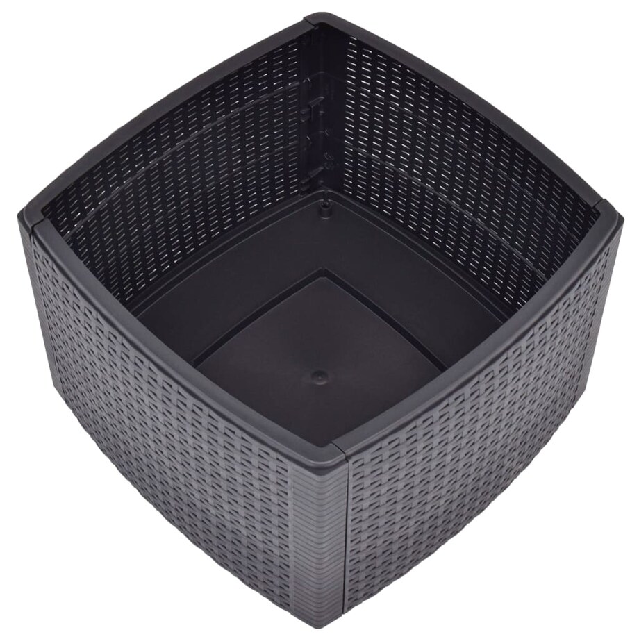 vidaXL Stolik boczny, mokka, 54x54x36,5 cm, plastikowy