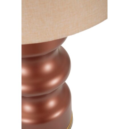 Lampa stołowa Rosenthal - H, kolor brązowy i złoty, szkło i żelazo, 40,5 x 40,5 x 69,5 cm, 1 x E27, styl glamour, do salonu i sypialni, Mauro Ferretti