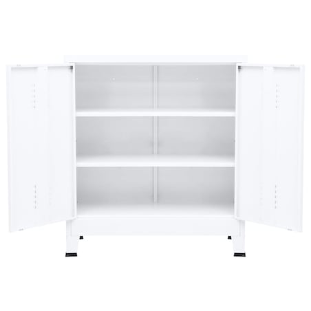 vidaXL Industrialna szafka, biała, 90x40x100 cm, stalowa