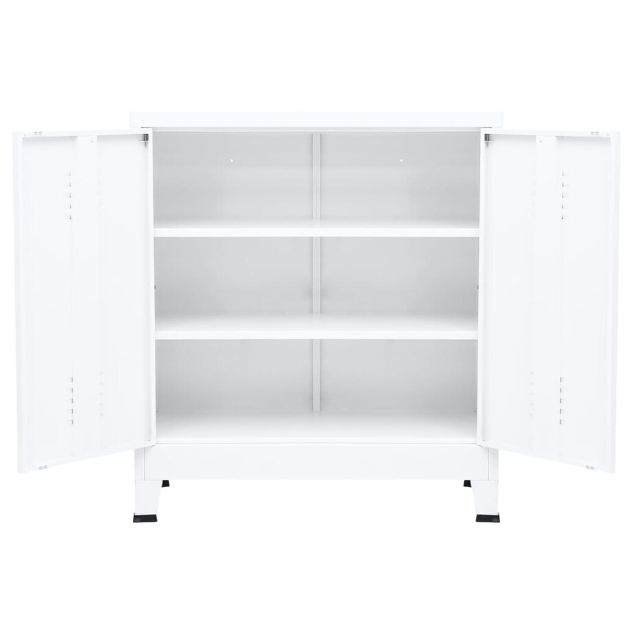 vidaXL Industrialna szafka, biała, 90x40x100 cm, stalowa