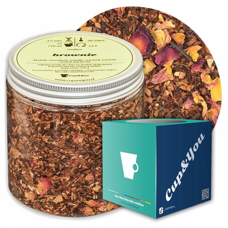 Herbata rooibos z czerwonokrzewu BROWNIE o słodko - czekoladowym smaku - herbata liściasta sypana mieszanka napar susz - gotowa na prezent upominek